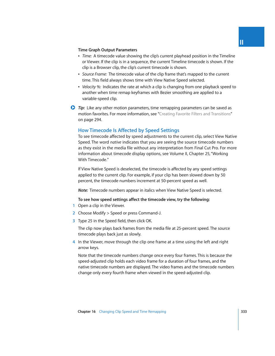 How timecode is affected by speed settings | Apple Final Cut Pro 5 User Manual | Page 1120 / 1868