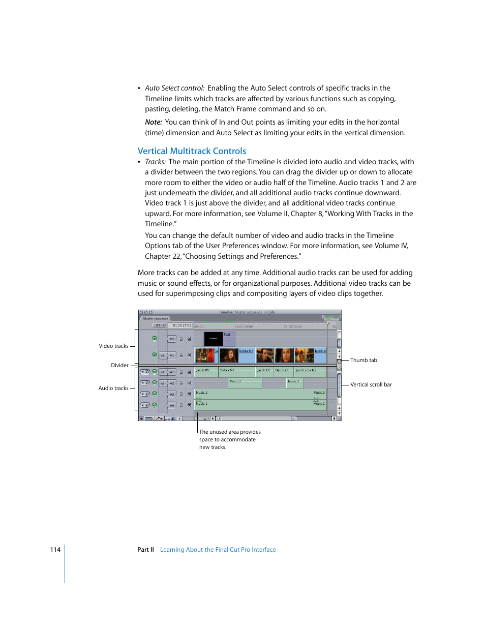 Vertical multitrack controls | Apple Final Cut Pro 5 User Manual | Page 115 / 1868