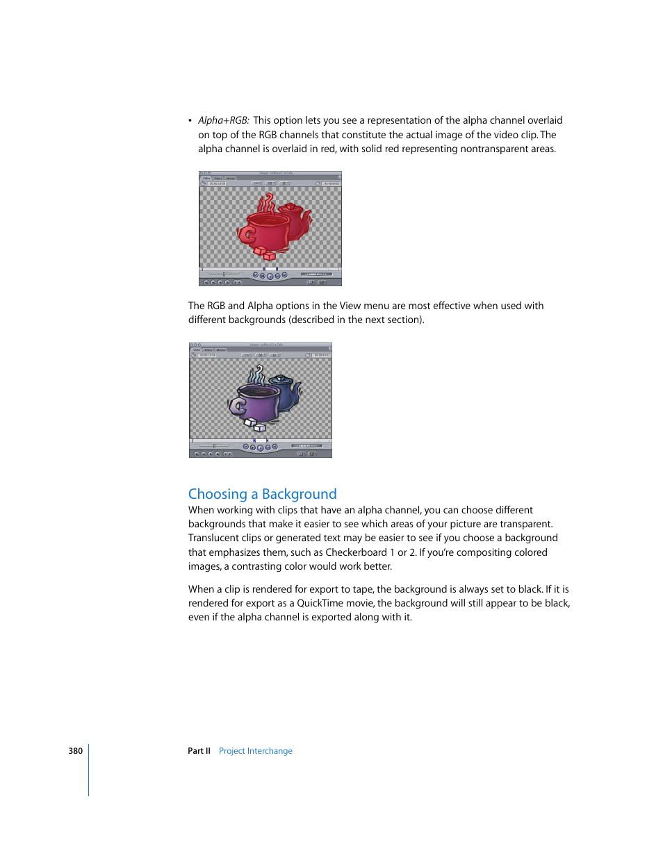 Choosing a background | Apple Final Cut Pro 5 User Manual | Page 1167 / 1868