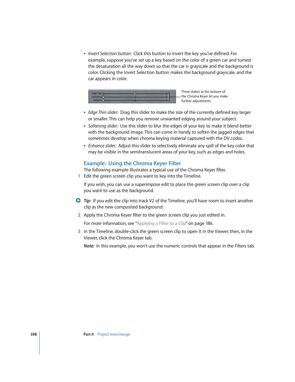 Example: using the chroma keyer filter | Apple Final Cut Pro 5 User Manual | Page 1185 / 1868