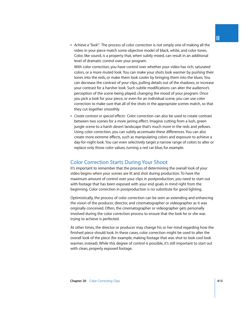 Color correction starts during your shoot | Apple Final Cut Pro 5 User Manual | Page 1200 / 1868