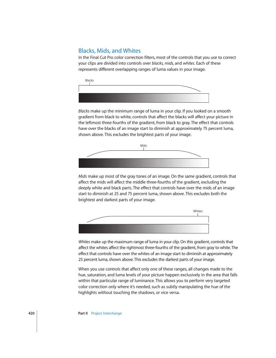 Blacks, mids, and whites | Apple Final Cut Pro 5 User Manual | Page 1207 / 1868