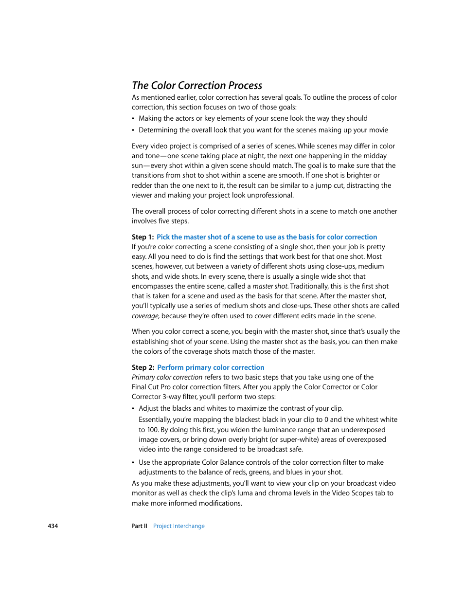 The color correction process, P. 434) | Apple Final Cut Pro 5 User Manual | Page 1221 / 1868