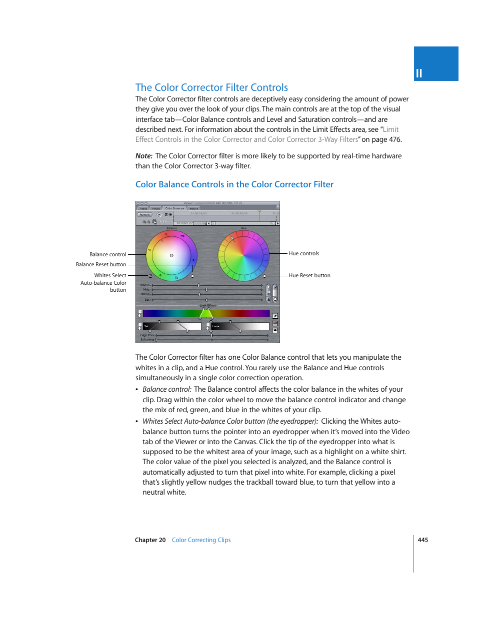 The color corrector filter controls | Apple Final Cut Pro 5 User Manual | Page 1232 / 1868