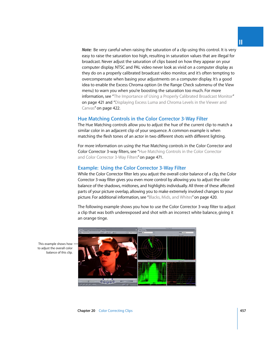 Example: using the color corrector 3-way filter | Apple Final Cut Pro 5 User Manual | Page 1244 / 1868