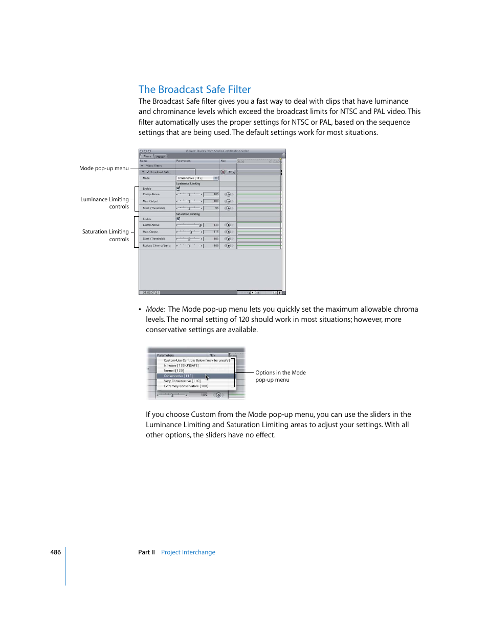 The broadcast safe filter | Apple Final Cut Pro 5 User Manual | Page 1273 / 1868