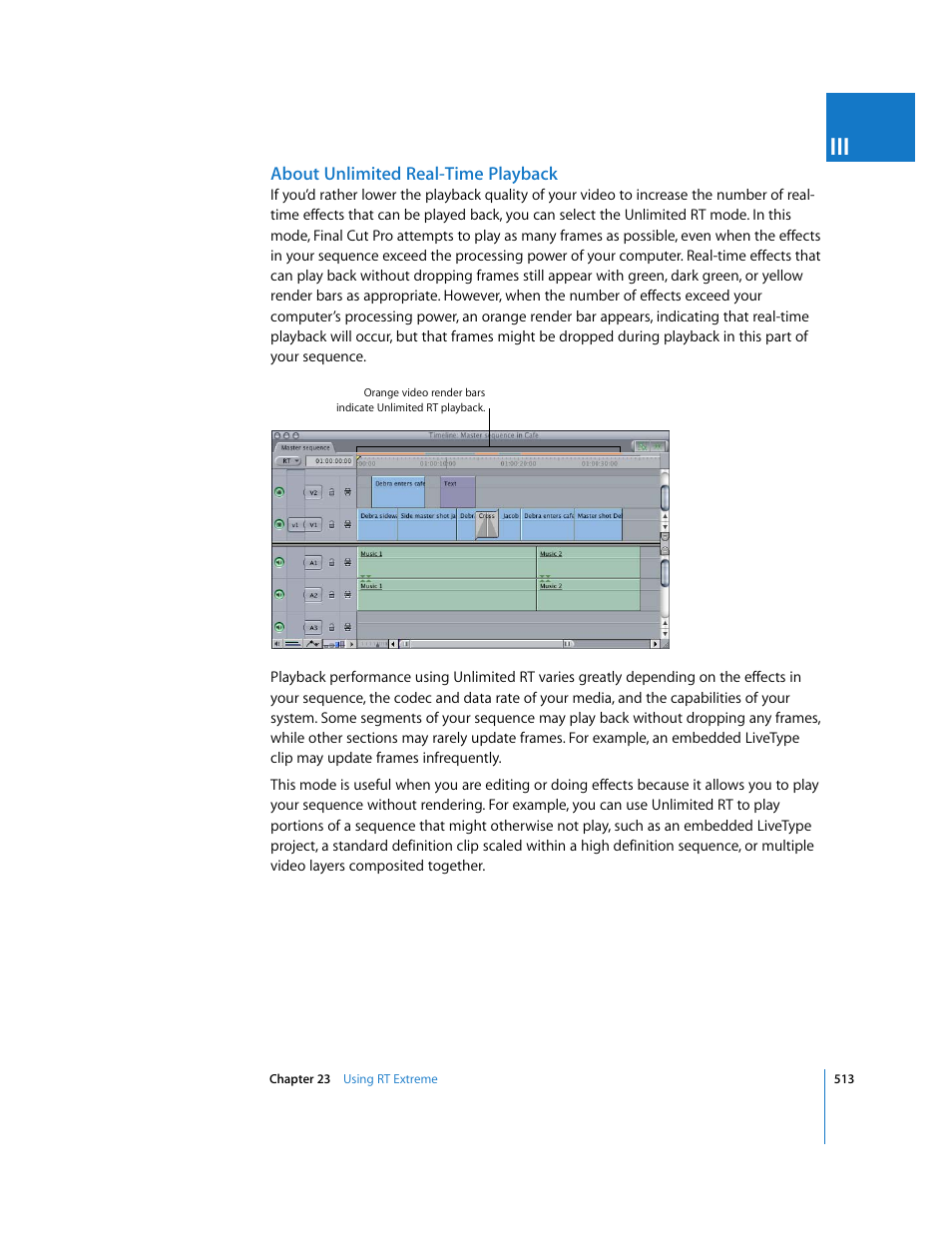 About unlimited real-time playback | Apple Final Cut Pro 5 User Manual | Page 1300 / 1868