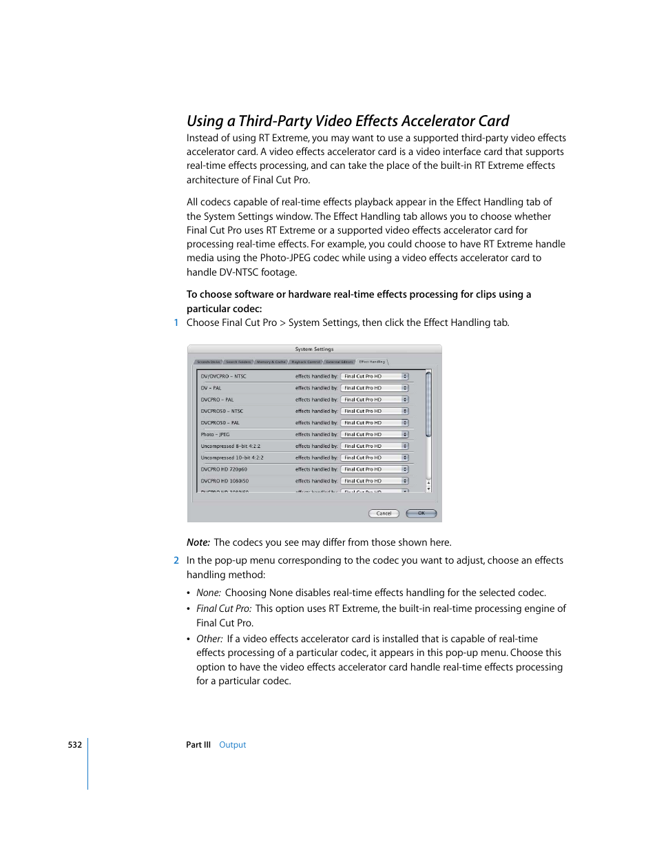 Using a third-party video effects accelerator card, P. 532) | Apple Final Cut Pro 5 User Manual | Page 1319 / 1868