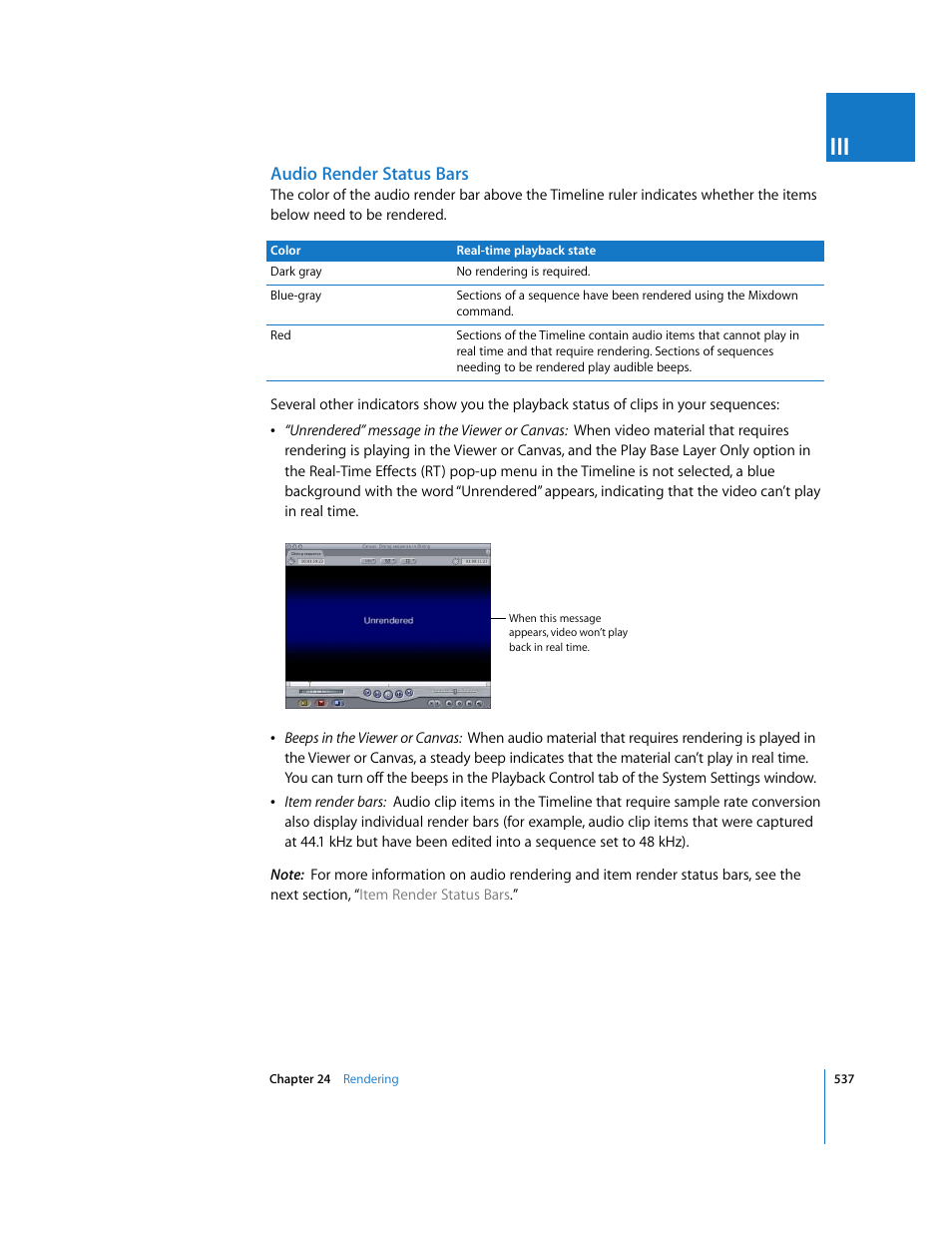 Audio render status bars | Apple Final Cut Pro 5 User Manual | Page 1324 / 1868