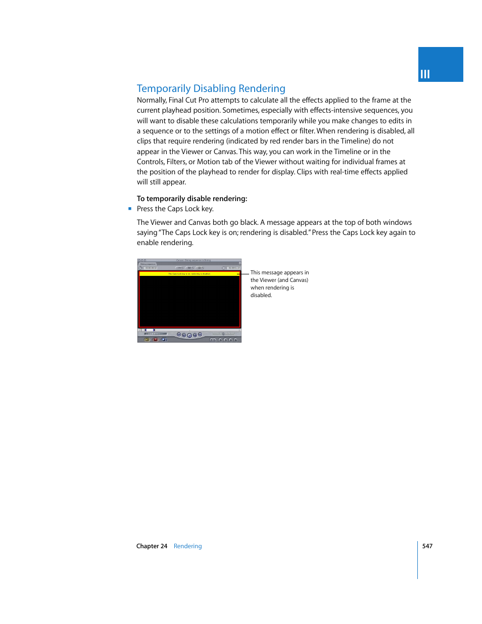 Temporarily disabling rendering | Apple Final Cut Pro 5 User Manual | Page 1334 / 1868