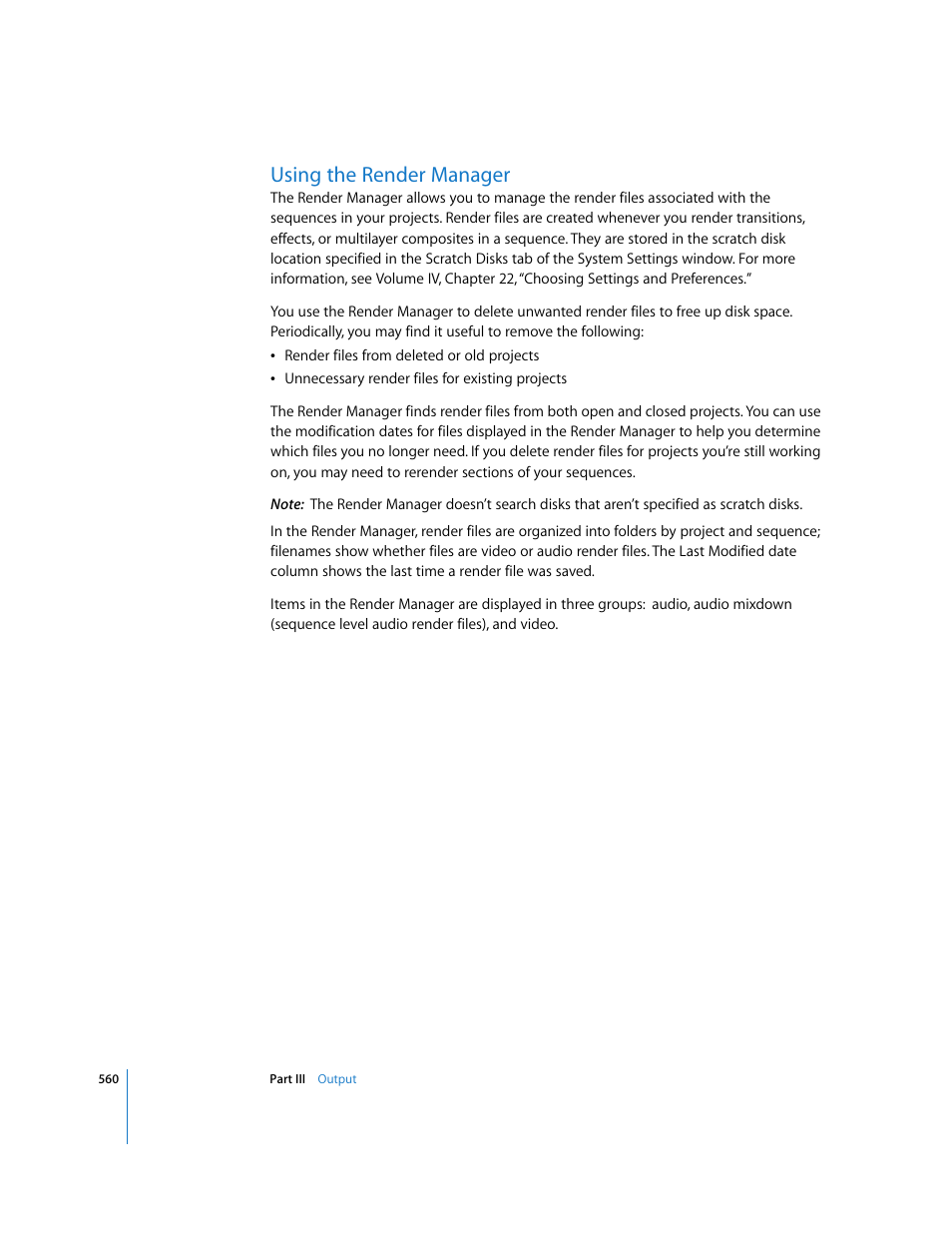 Using the render manager | Apple Final Cut Pro 5 User Manual | Page 1347 / 1868