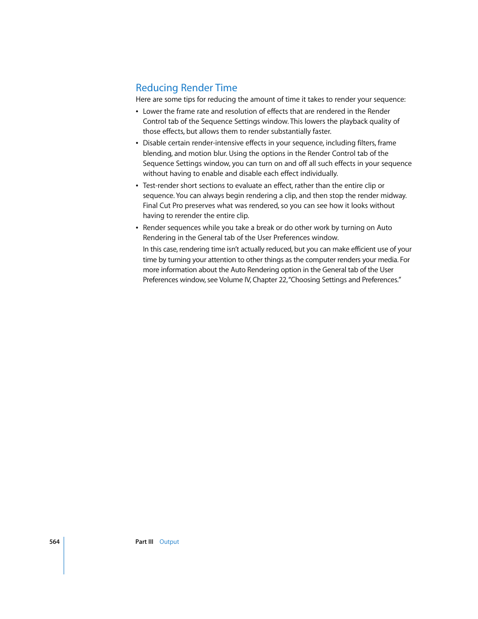 Reducing render time | Apple Final Cut Pro 5 User Manual | Page 1351 / 1868