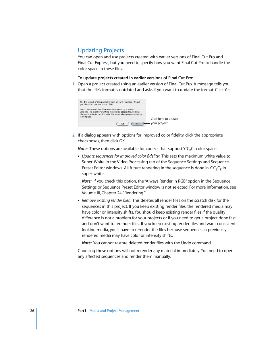 Updating projects | Apple Final Cut Pro 5 User Manual | Page 1377 / 1868