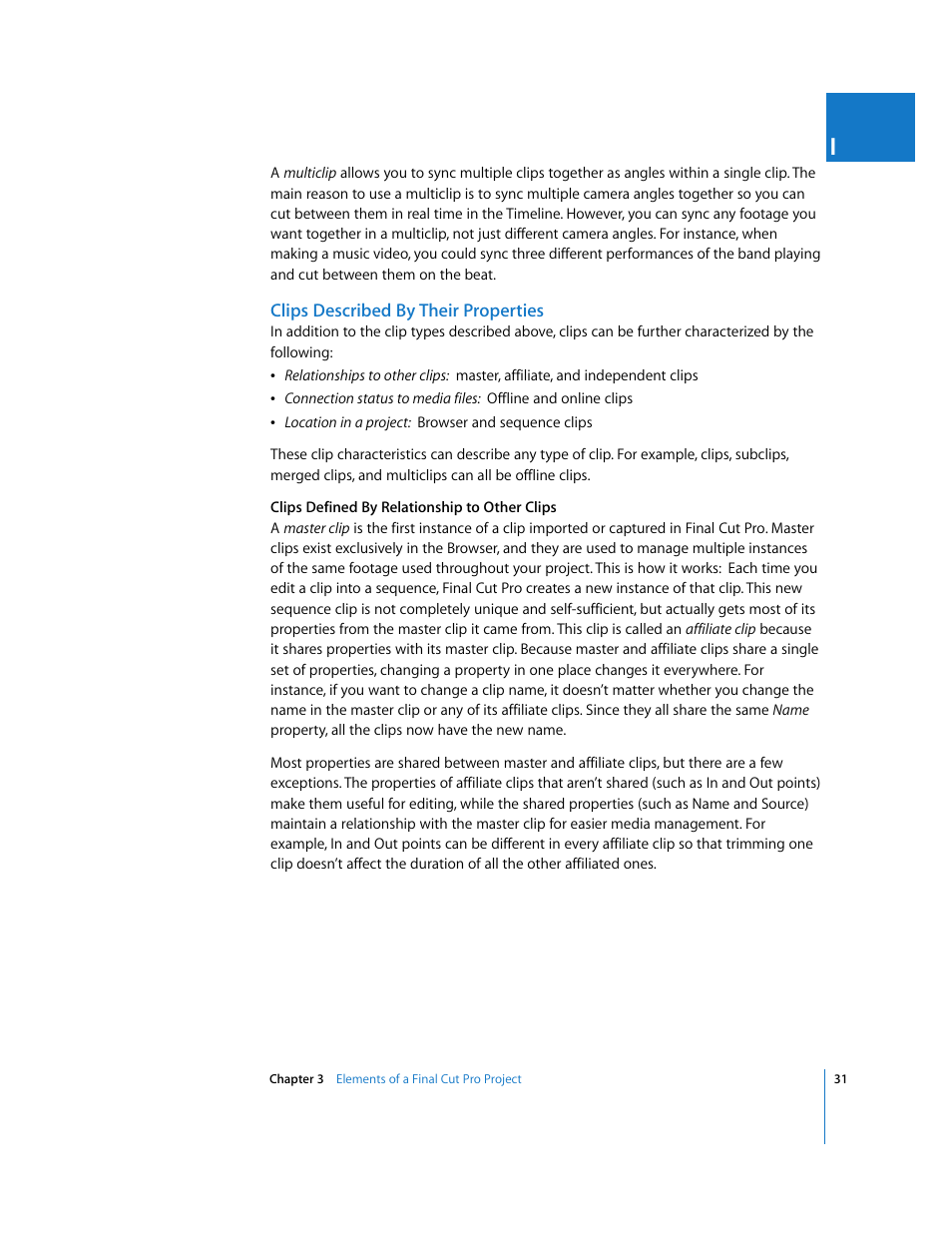 Clips described by their properties | Apple Final Cut Pro 5 User Manual | Page 1382 / 1868