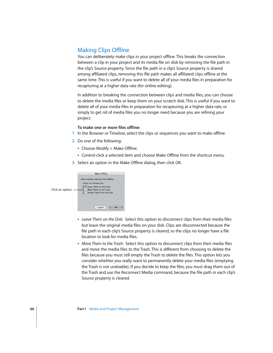 Making clips offline, P. 66) | Apple Final Cut Pro 5 User Manual | Page 1417 / 1868