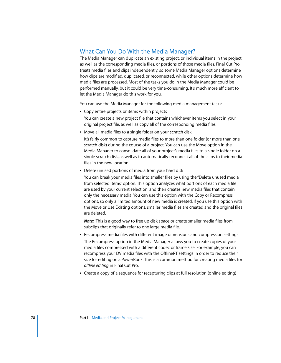 What can you do with the media manager, P. 78) | Apple Final Cut Pro 5 User Manual | Page 1429 / 1868