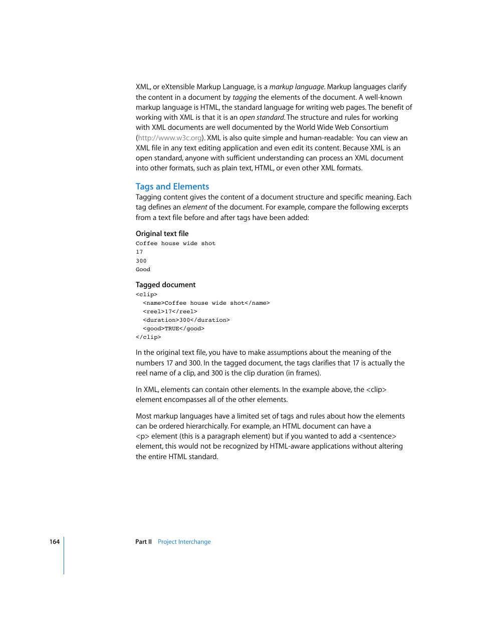 Tags and elements | Apple Final Cut Pro 5 User Manual | Page 1515 / 1868