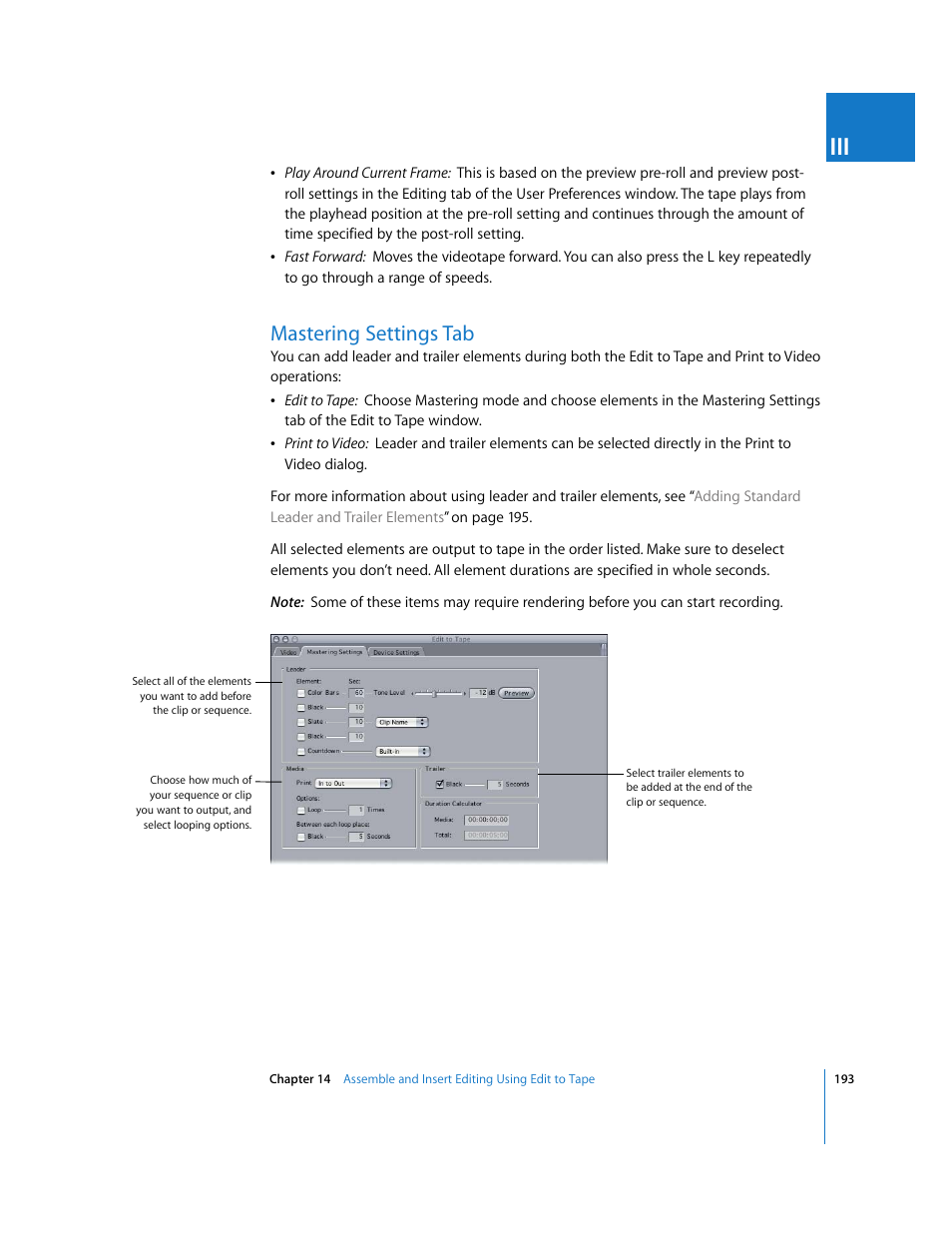Mastering settings tab | Apple Final Cut Pro 5 User Manual | Page 1544 / 1868