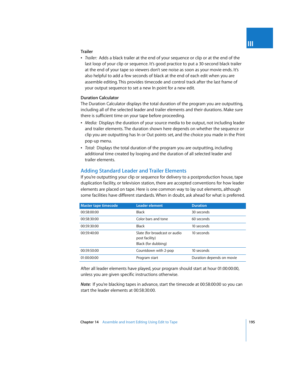 Adding standard leader and trailer elements, Adding standard, Leader and trailer elements | Apple Final Cut Pro 5 User Manual | Page 1546 / 1868