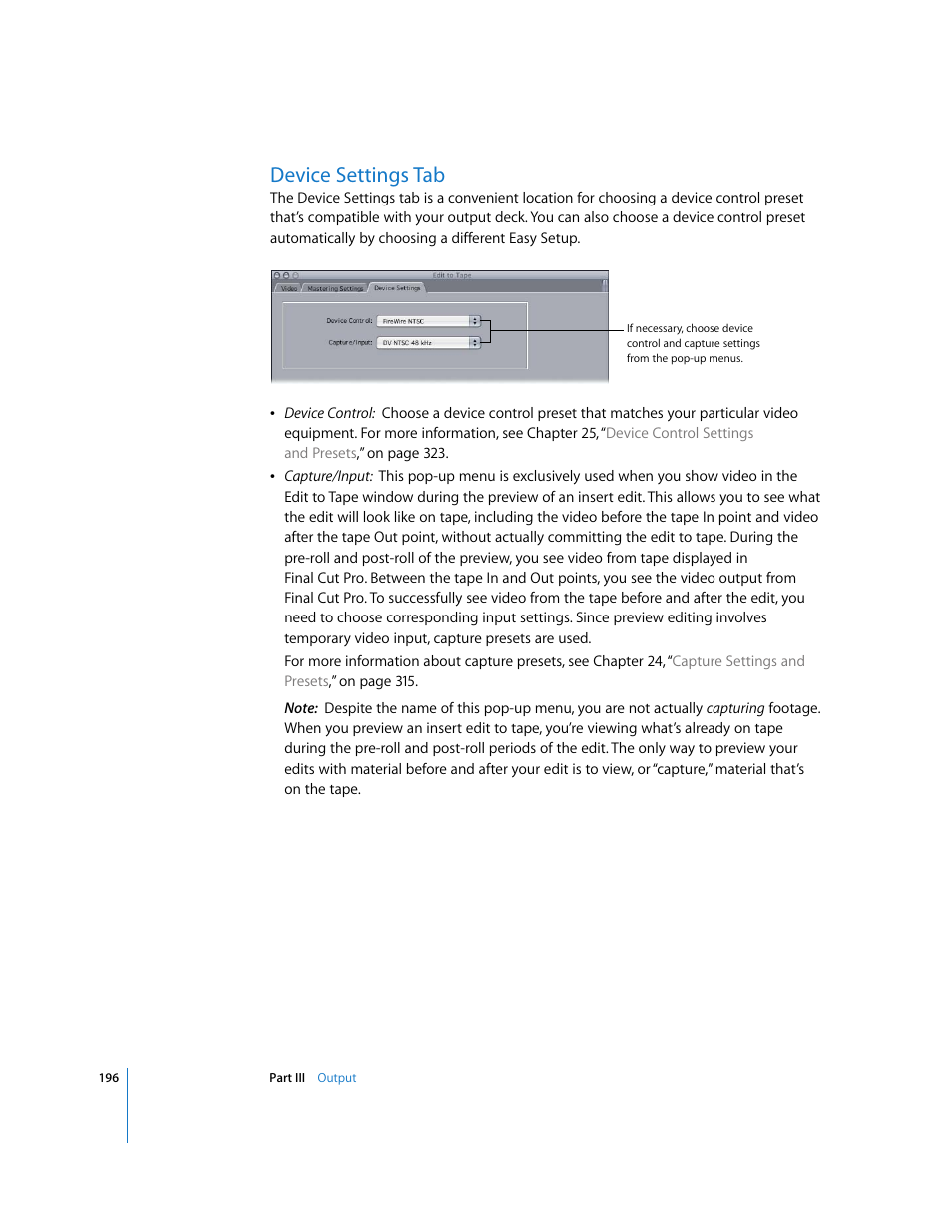 Device settings tab | Apple Final Cut Pro 5 User Manual | Page 1547 / 1868