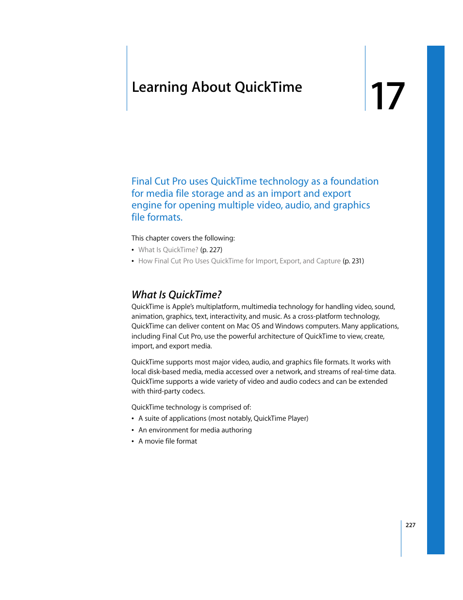 Learning about quicktime, What is quicktime, Chapter 17 | Apple Final Cut Pro 5 User Manual | Page 1578 / 1868