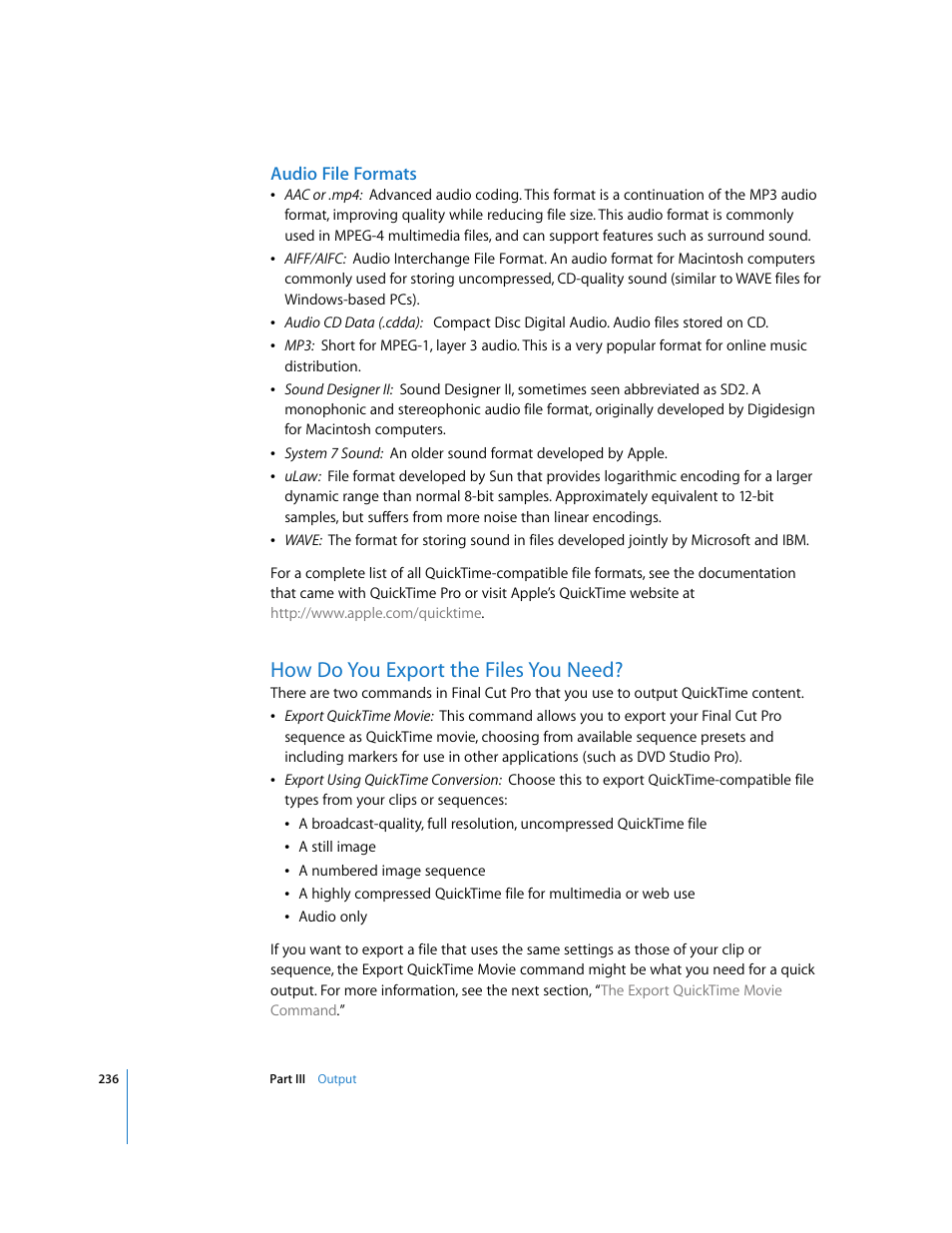 Audio file formats, How do you export the files you need | Apple Final Cut Pro 5 User Manual | Page 1587 / 1868