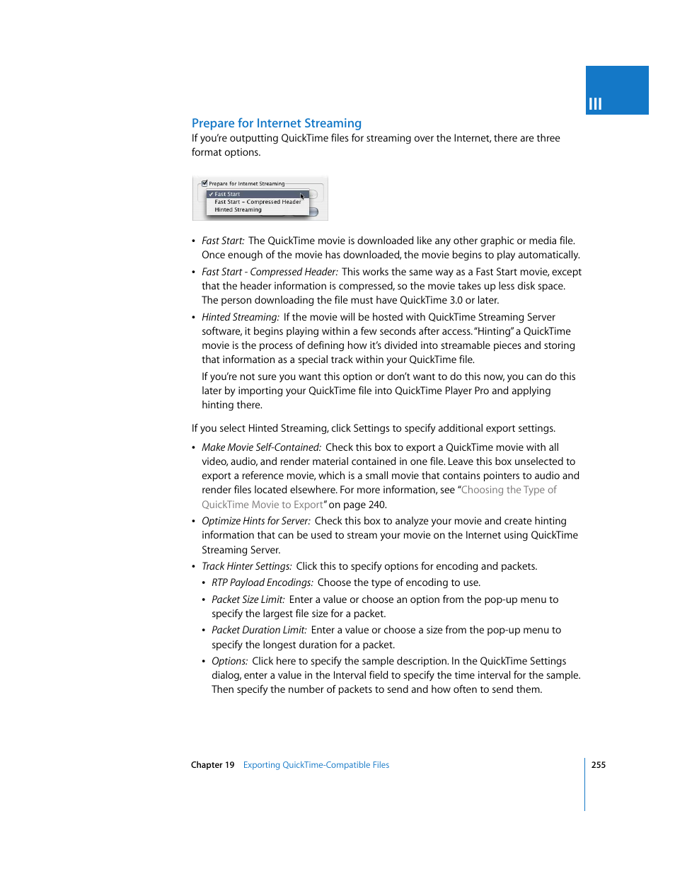 Prepare for internet streaming | Apple Final Cut Pro 5 User Manual | Page 1606 / 1868