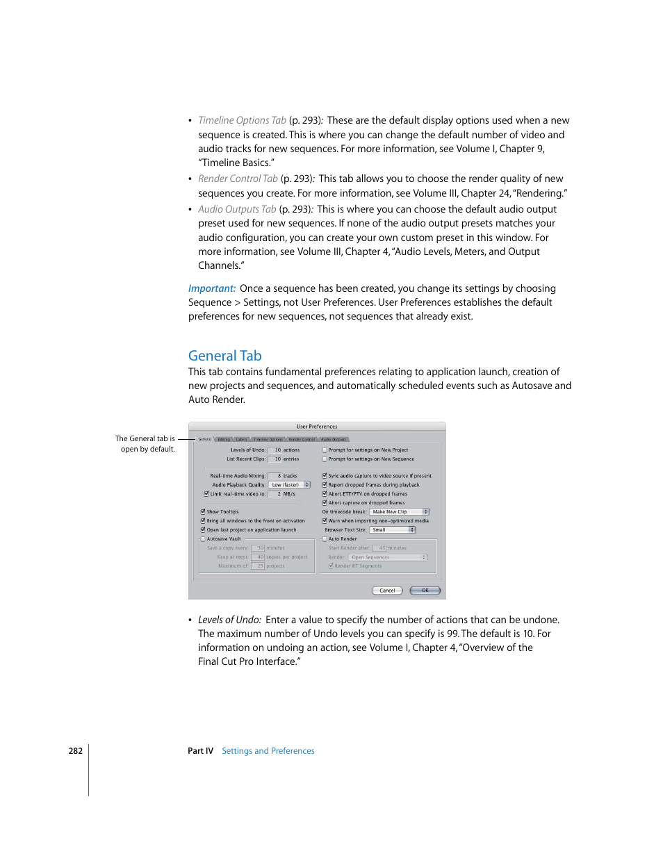 General tab, P. 282) | Apple Final Cut Pro 5 User Manual | Page 1633 / 1868