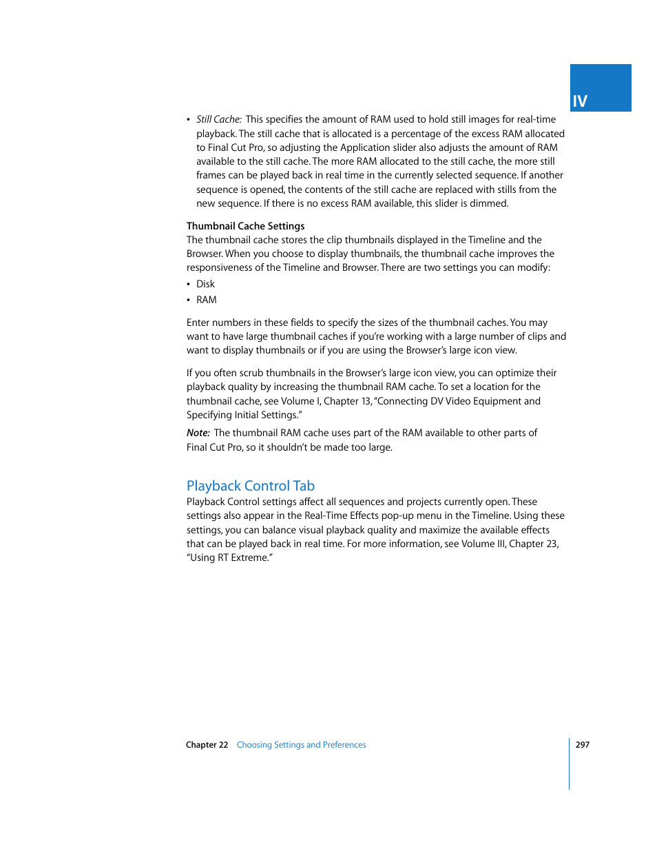 Playback control tab, P. 297) | Apple Final Cut Pro 5 User Manual | Page 1648 / 1868