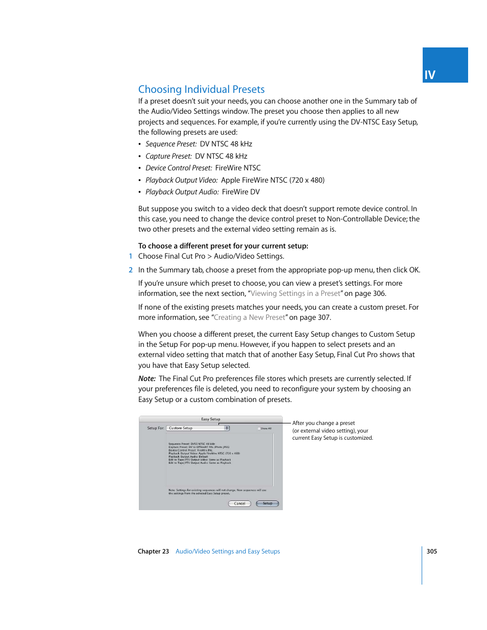 Choosing individual presets | Apple Final Cut Pro 5 User Manual | Page 1656 / 1868