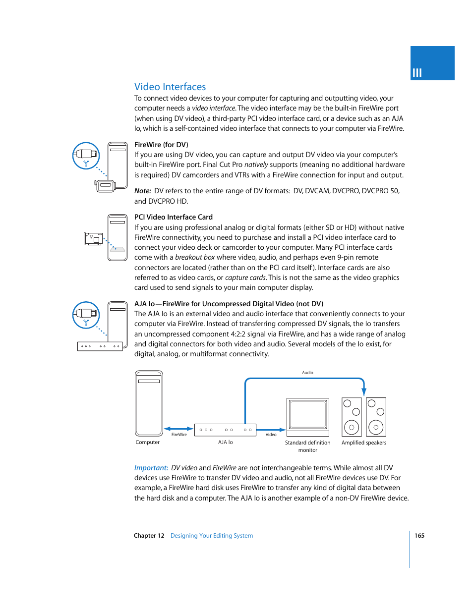 Video interfaces, P. 165) | Apple Final Cut Pro 5 User Manual | Page 166 / 1868