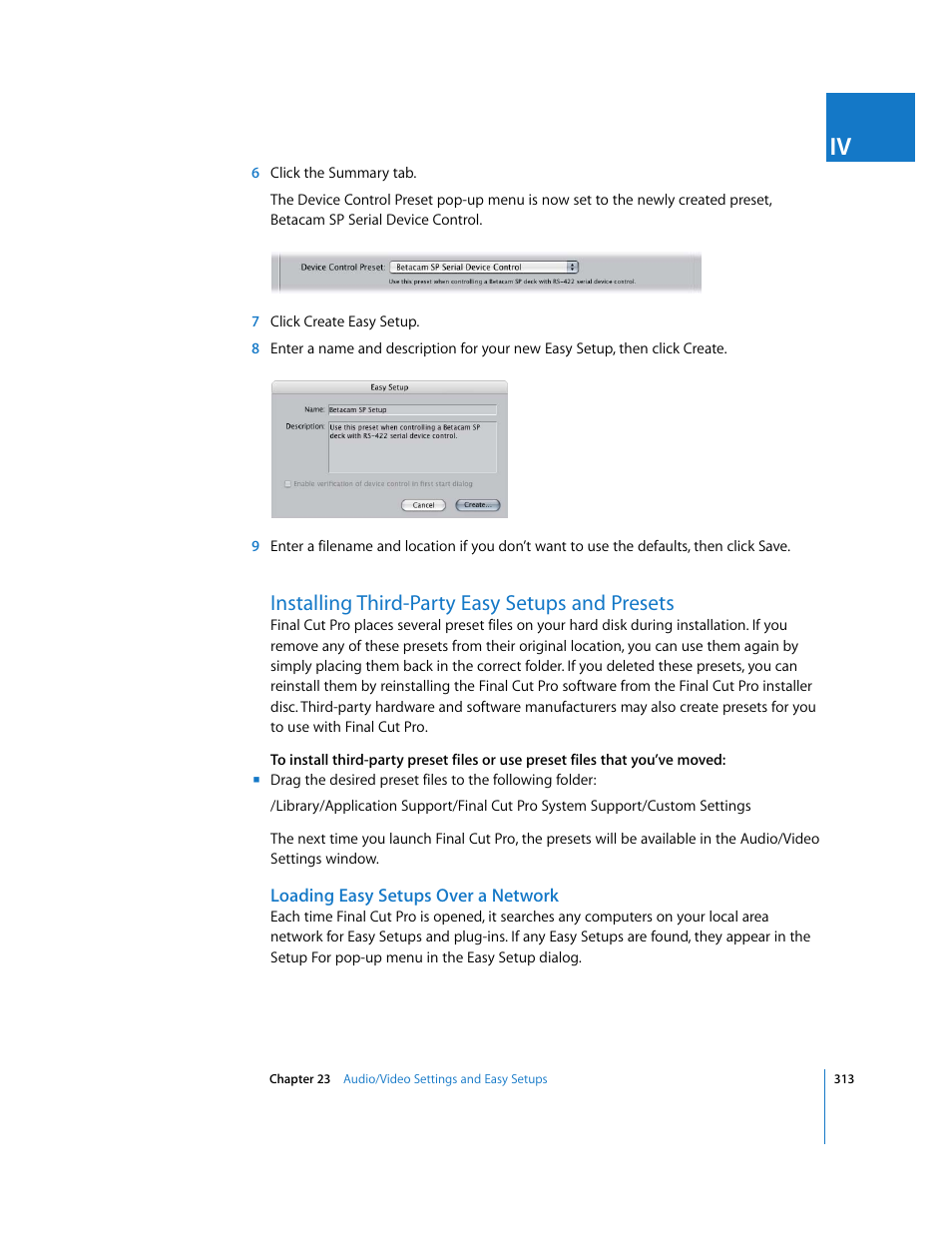 Installing third-party easy setups and presets, Loading easy setups over a network | Apple Final Cut Pro 5 User Manual | Page 1664 / 1868