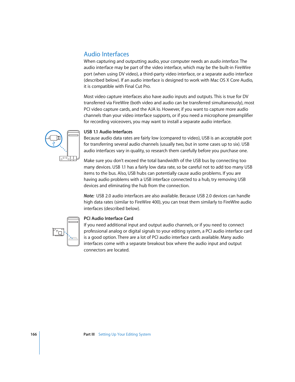 Audio interfaces, P. 166) | Apple Final Cut Pro 5 User Manual | Page 167 / 1868