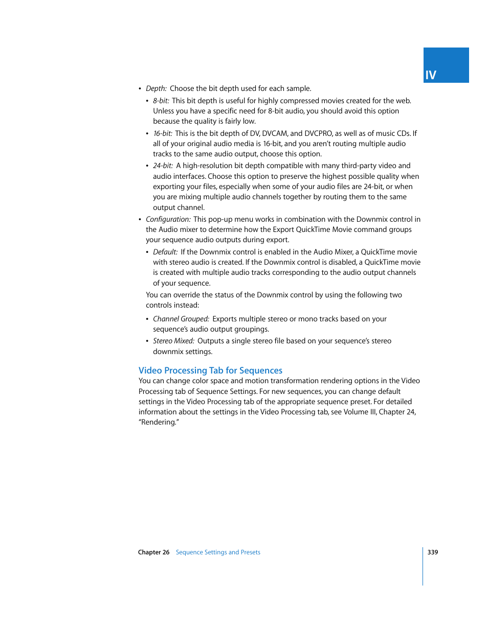 Video processing tab for sequences | Apple Final Cut Pro 5 User Manual | Page 1690 / 1868