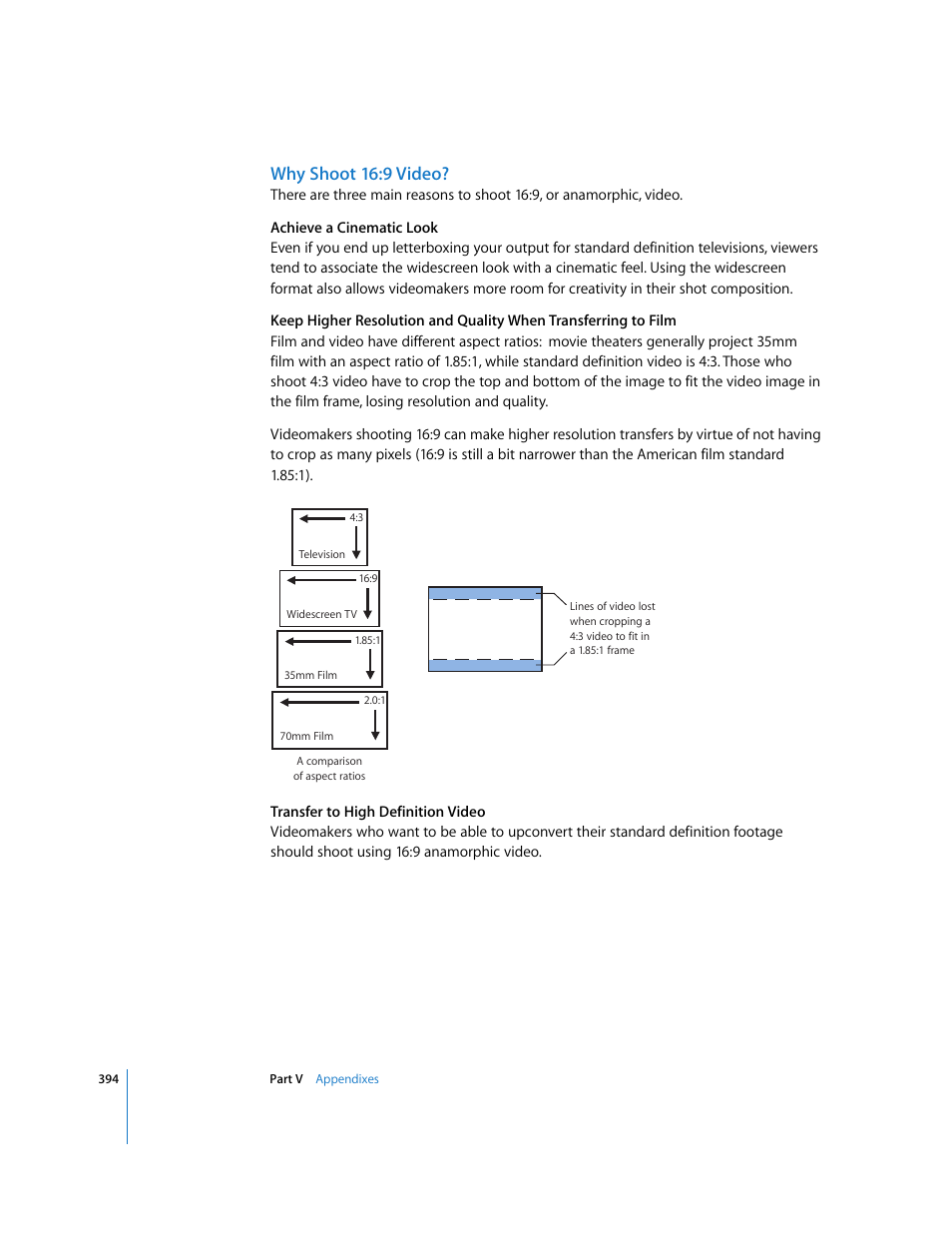 Why shoot 16:9 video | Apple Final Cut Pro 5 User Manual | Page 1745 / 1868