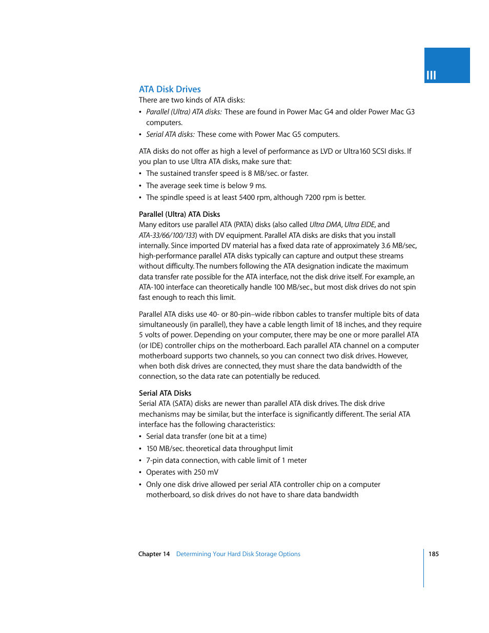 Ata disk drives | Apple Final Cut Pro 5 User Manual | Page 186 / 1868