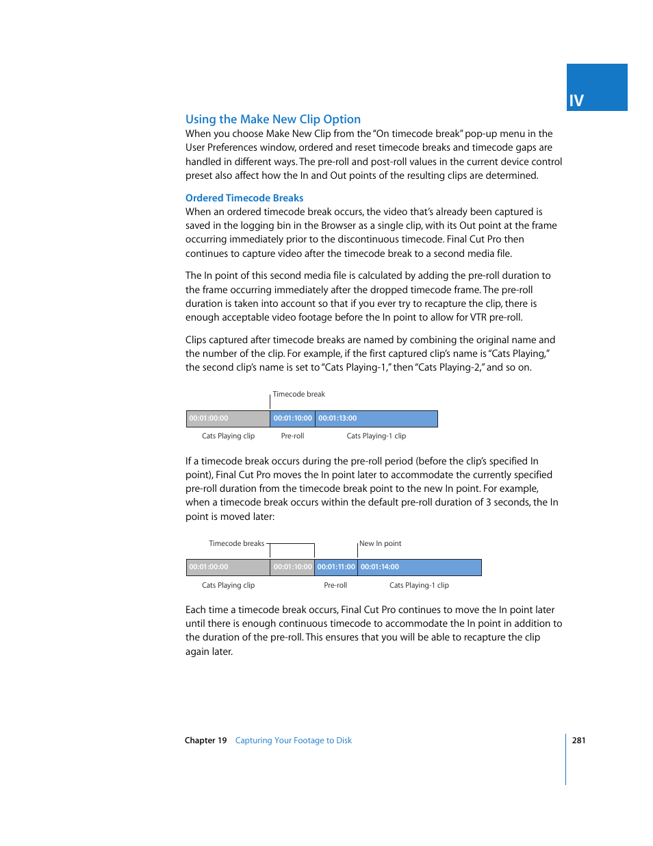 Using the make new clip option | Apple Final Cut Pro 5 User Manual | Page 282 / 1868