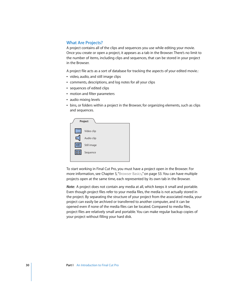 What are projects | Apple Final Cut Pro 5 User Manual | Page 31 / 1868