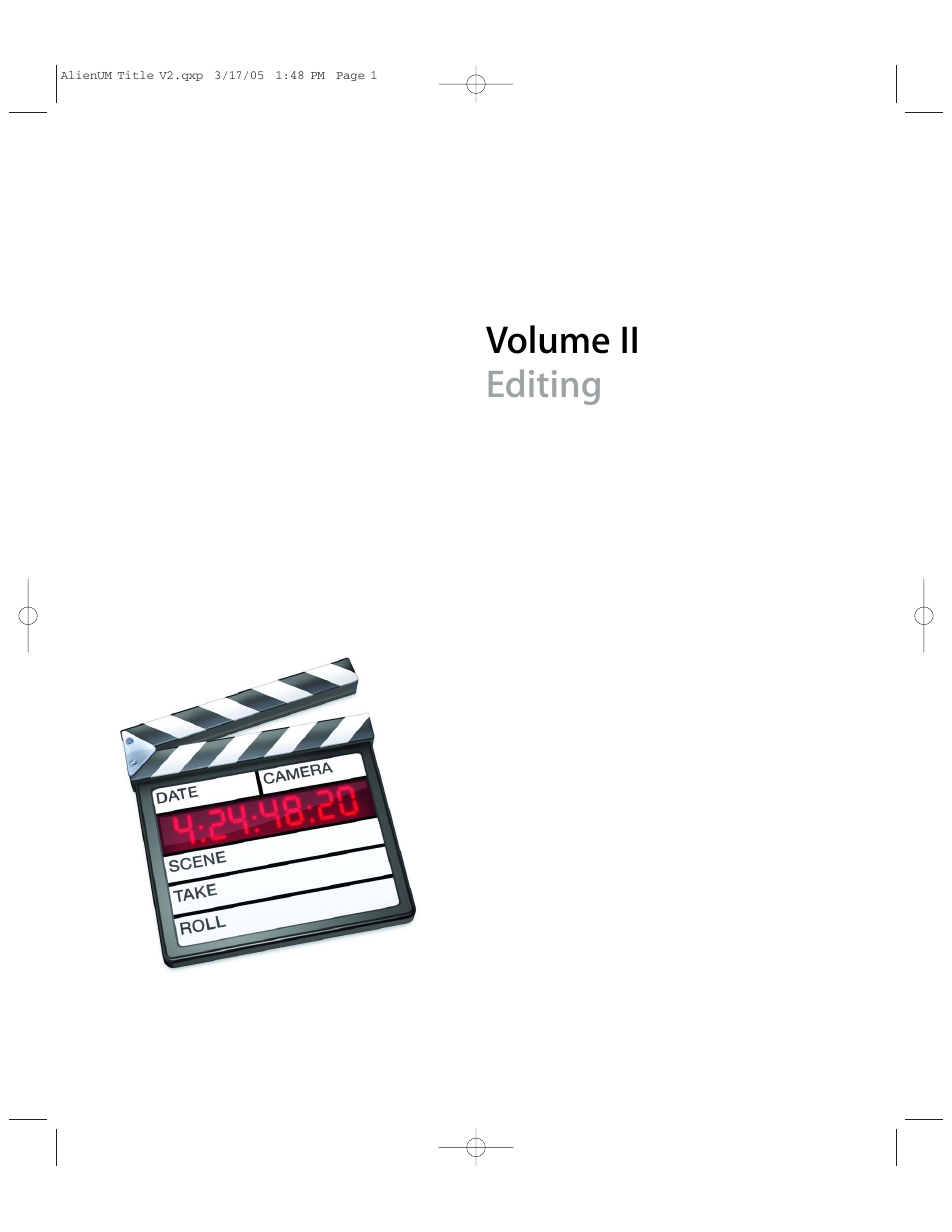 Volume ii: editing, Volume ii editing | Apple Final Cut Pro 5 User Manual | Page 336 / 1868