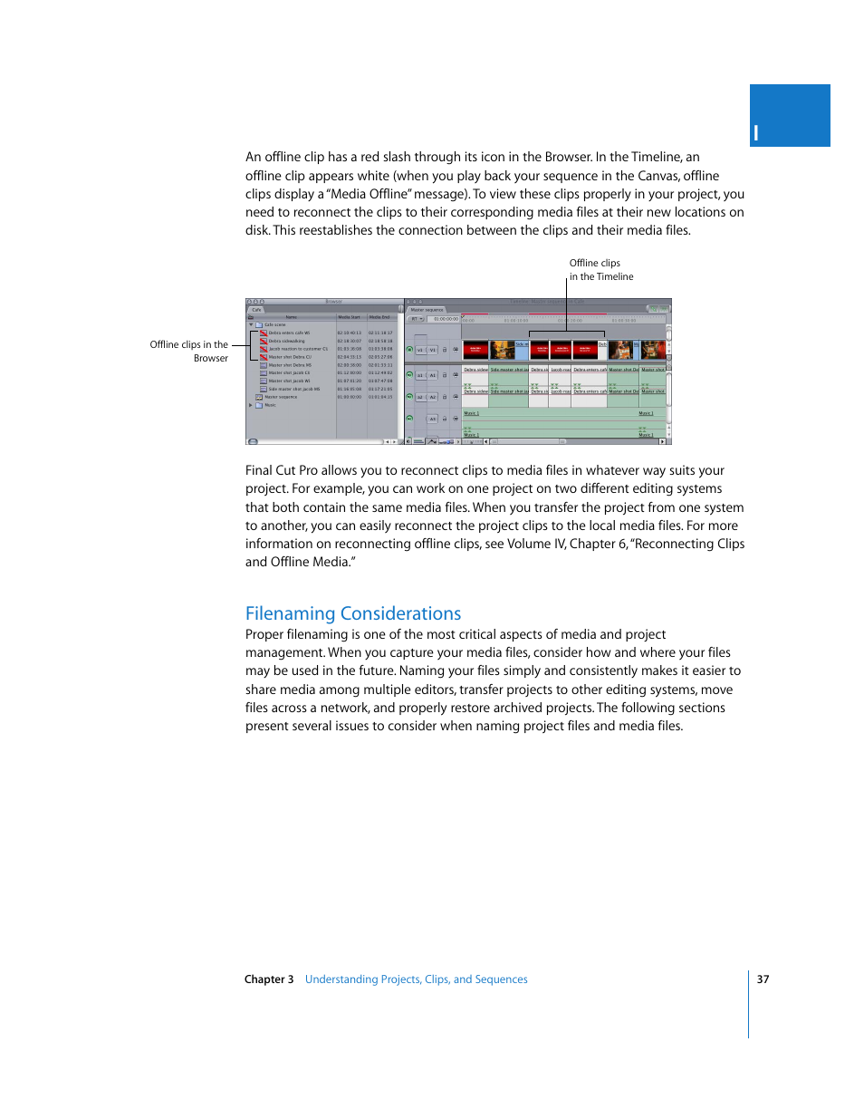 Filenaming considerations, P. 37) | Apple Final Cut Pro 5 User Manual | Page 38 / 1868