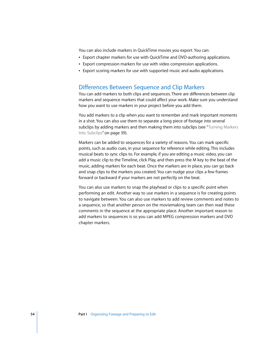 Differences between sequence and clip markers | Apple Final Cut Pro 5 User Manual | Page 389 / 1868