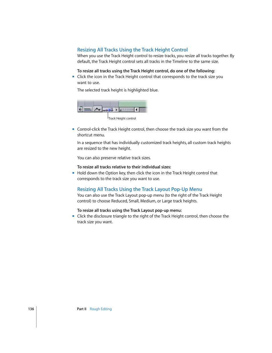 Resizing all tracks using the track height control | Apple Final Cut Pro 5 User Manual | Page 471 / 1868