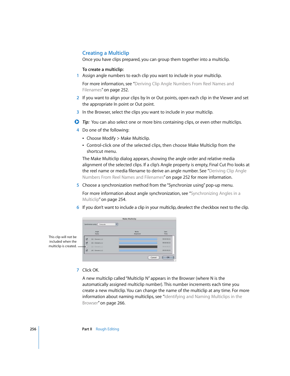 Creating a multiclip | Apple Final Cut Pro 5 User Manual | Page 591 / 1868