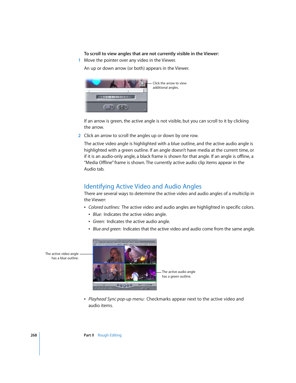 Identifying active video and audio angles | Apple Final Cut Pro 5 User Manual | Page 603 / 1868