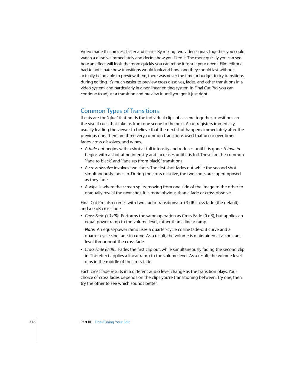 Common types of transitions | Apple Final Cut Pro 5 User Manual | Page 711 / 1868