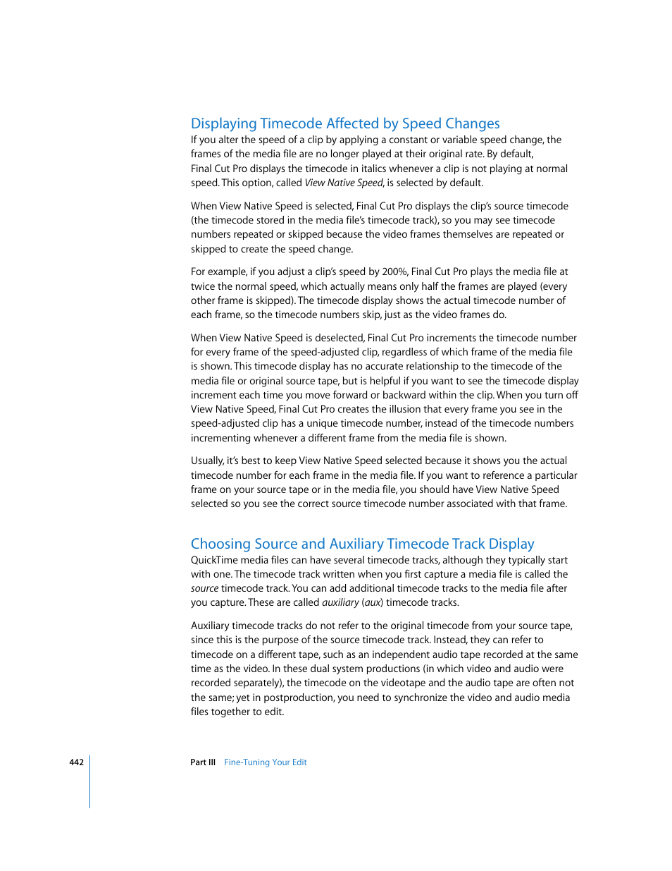 Displaying timecode affected by speed changes | Apple Final Cut Pro 5 User Manual | Page 777 / 1868