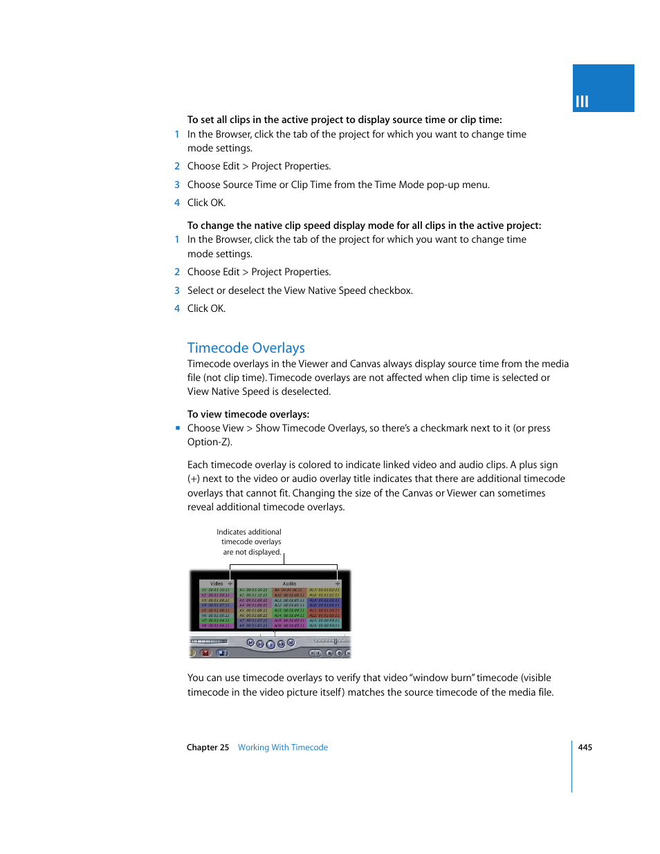 Timecode overlays | Apple Final Cut Pro 5 User Manual | Page 780 / 1868