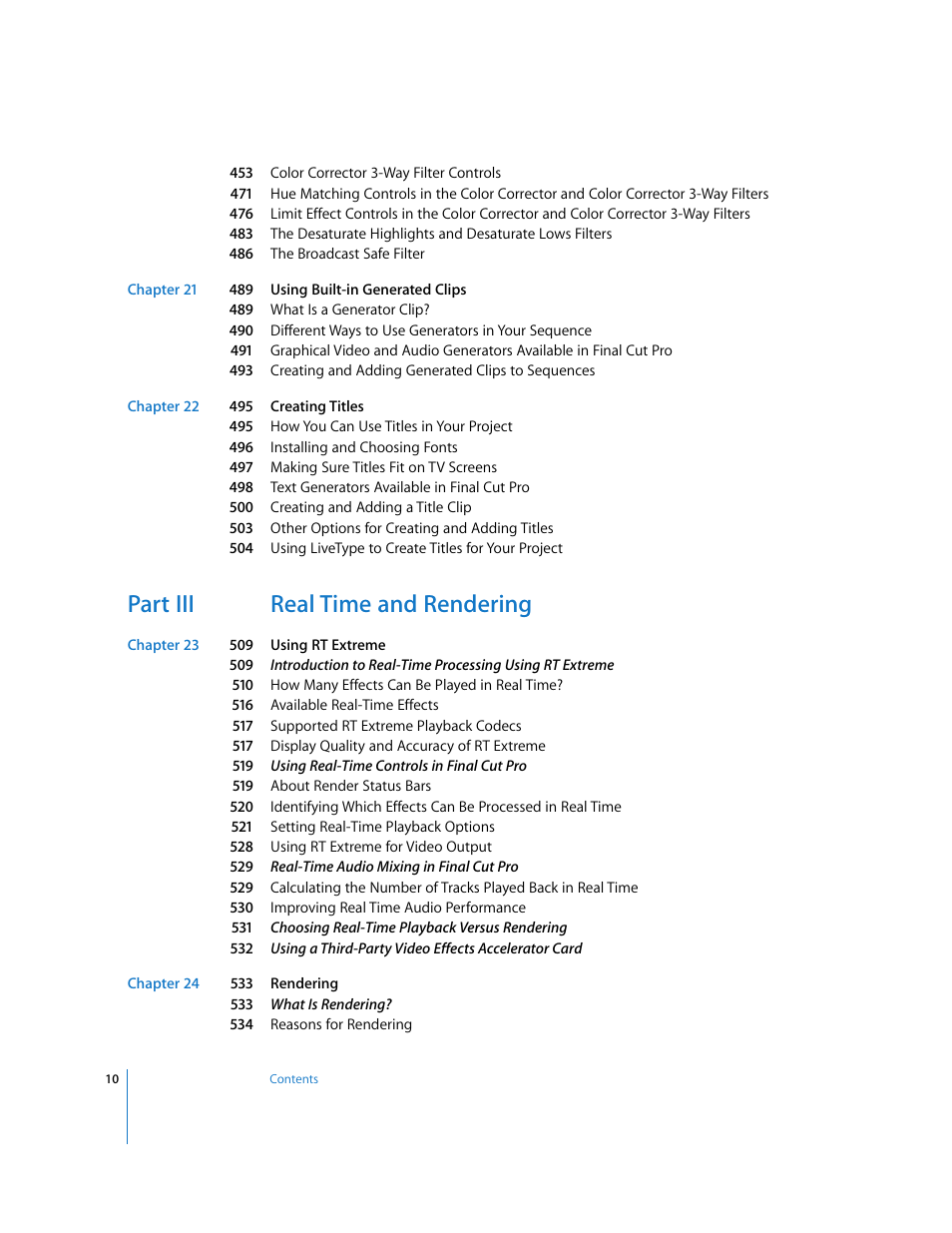 Part iii real time and rendering | Apple Final Cut Pro 5 User Manual | Page 797 / 1868