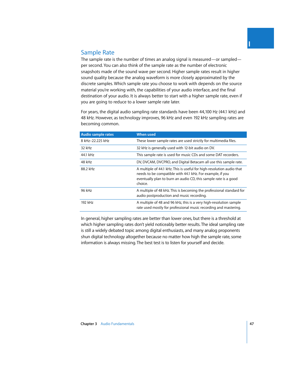Sample rate | Apple Final Cut Pro 5 User Manual | Page 834 / 1868