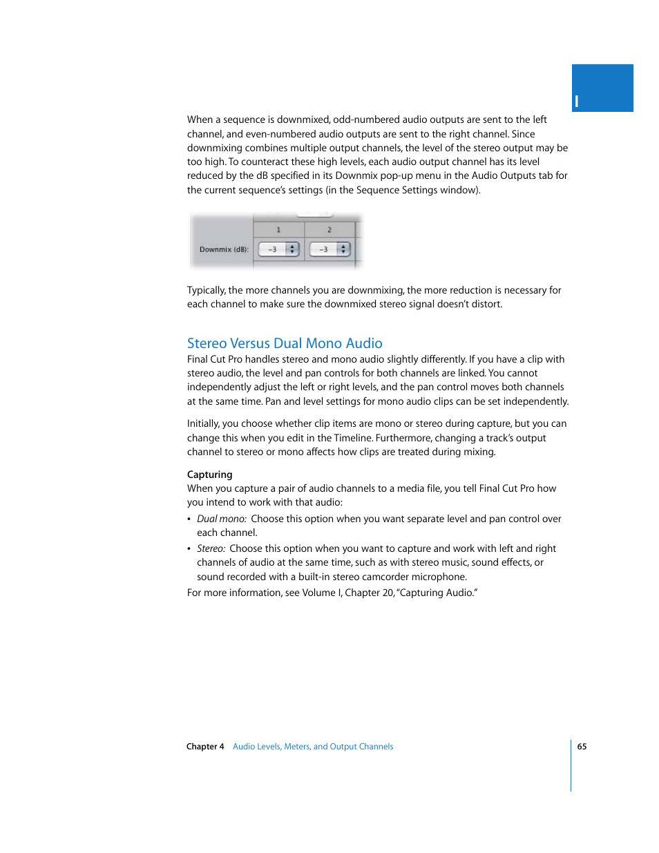 Stereo versus dual mono audio | Apple Final Cut Pro 5 User Manual | Page 852 / 1868